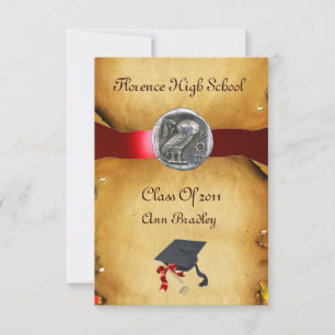 INVITATION DIPLÔME MODÈLE PHOTO SILVER OWL