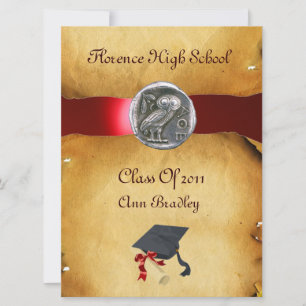 INVITATION DIPLÔME MODÈLE PHOTO SILVER OWL