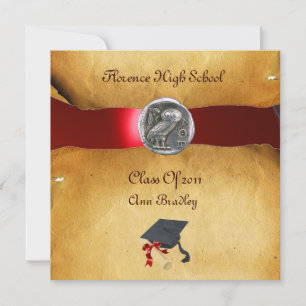 INVITATION DIPLÔME MODÈLE PHOTO SILVER OWL
