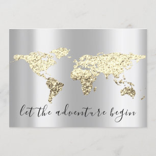Invitation Diplômé Nous Déménageons Mariage Gold Destination