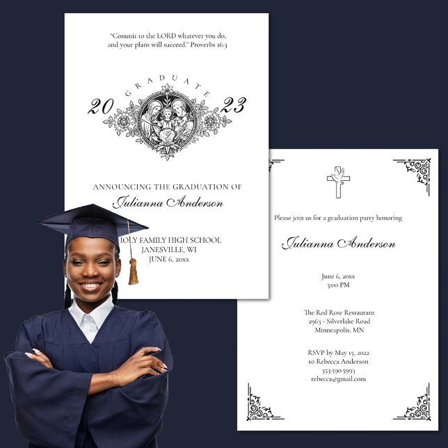 Invitation Diplôme officiel catholique de la Sainte Famille (Créateur téléchargé)
