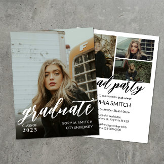 Invitation Diplôme personnalisé avec photo intégrale