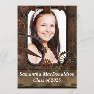 Invitation Diplôme photo mécanique