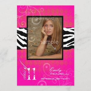 Invitation Diplôme PixDezines 2011, Arlequin rose vif