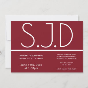 Invitation Diplôme S.J.D. Parti de Graduation Bourgogne