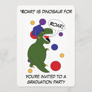 Invitation Diplôme Tyrannosaurus Rex Personnaliser