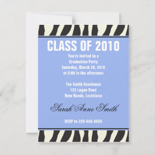 Invitation Diplôme Zebra