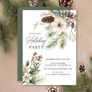 Invitation Direction de la vigne botanique d'hiver Fête des f