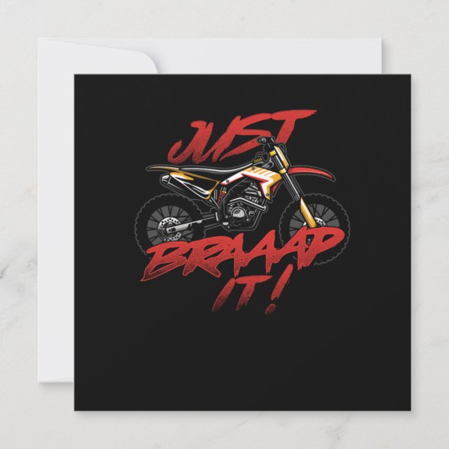Invitation Dirt Bike Motorbike Motorcycle Motocross Gift (Devant)