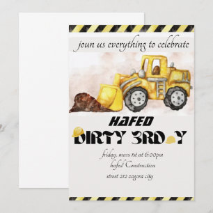 Invitation Dirty 3e année Troisième anniversaire I