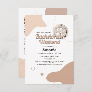 Invitation Disco Bride Retro Bachelorette Weekend Party