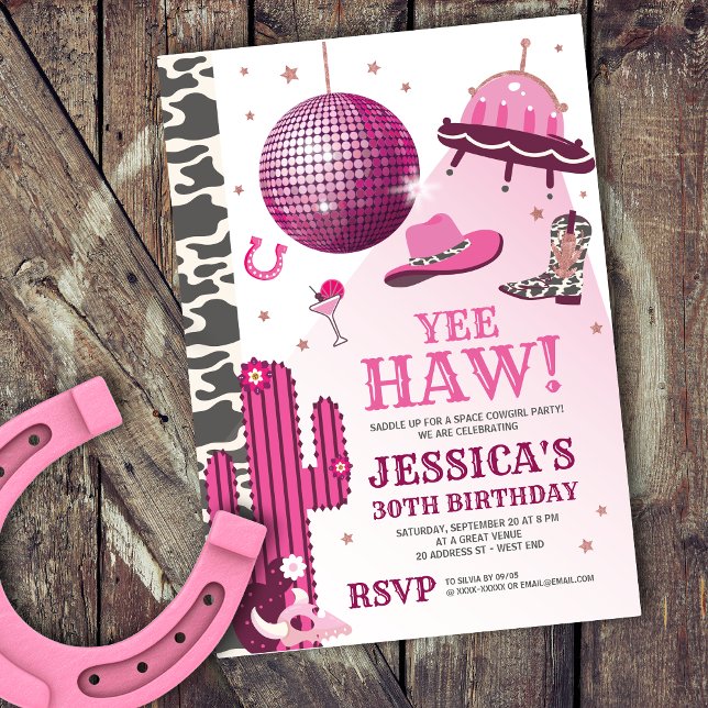 Invitation Disco Cowgirl Bachelorte Party (Créateur téléchargé)
