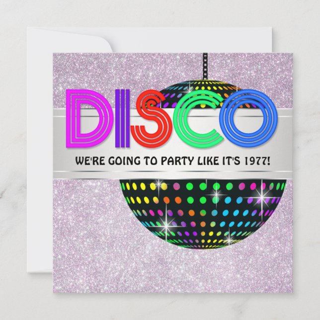 Invitation Disco Dance Party (Devant)