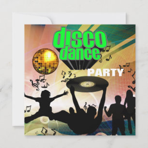 Invitation Disco Danse Party Rétro