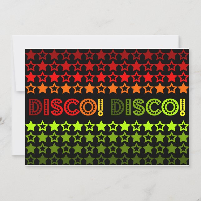 Invitation Disco ! Disco ! Invitation/Faire-part (Devant)