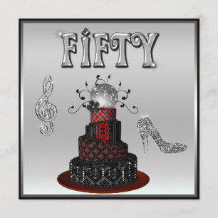 Invitation Disco Diva Cake Sparkle High Heels