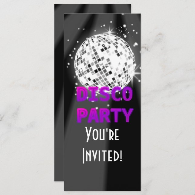 Invitation Disco Party Club (Devant / Derrière)