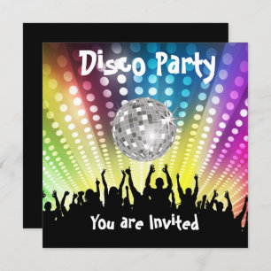 Invitation Disco Party Toute fête