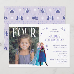 Invitation Disney La Reine des Neiges Elsa et Anna PhotoPop A
