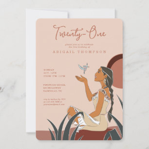 Invitation Disney Princess Pocahontas 21e anniversaire