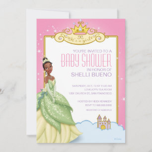 Invitation Disney Princess Tiana C'est un Baby shower féminin