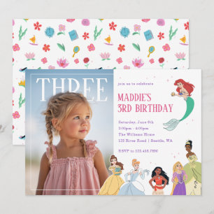 Invitation Disney Princesse Anniversaire PhotoPop