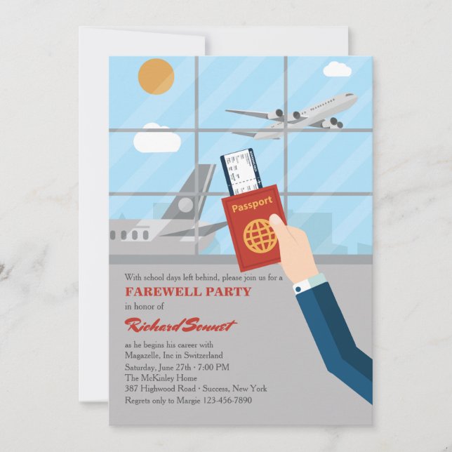Invitation disponible de partie d'adieu de (Devant)