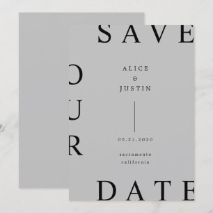 Invitation disposition ultra moderne Enregistrer la date
