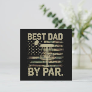 Invitation Disque de Disc Golf Meilleur Papa Par Camo Drapeau