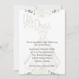 Invitation Dites Oui À La Mariée Robe