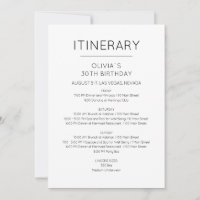 Invitation d'itinéraire d'anniversaire de week-end