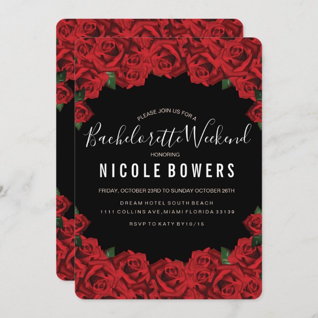 Invitation d'itinéraire de fête de weekend de futu (Devant / Derrière)