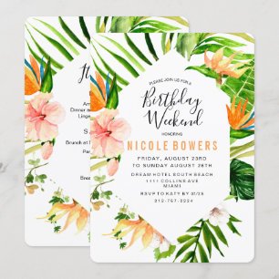 Invitation d'itinéraire de week-end d'anniversaire