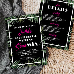 Invitation d'itinéraire pour l'enterrement de vie