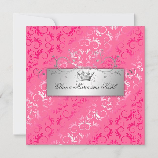 Invitation Divine rose 311| Douceur rose lustre 16 (Devant)
