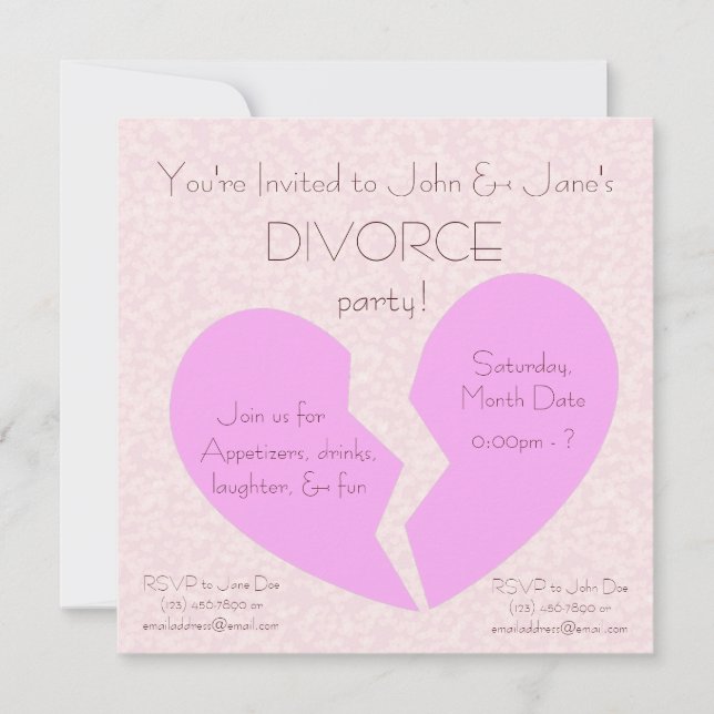 Invitation Divorce (Devant)