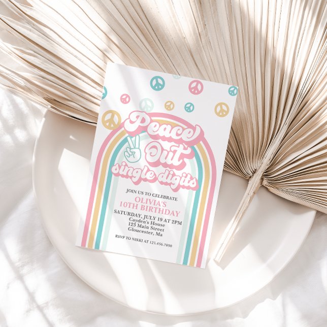 Invitation Dix ans, c'est la fin des simples chiffres Rétro 1 (Créateur téléchargé)