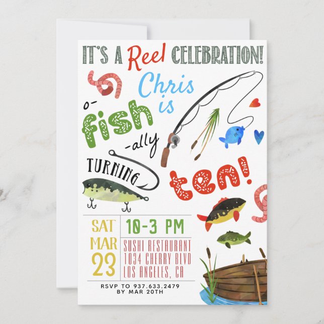 Invitation Dixième anniversaire de la pêche (Devant)