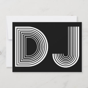 Invitation DJ vintage