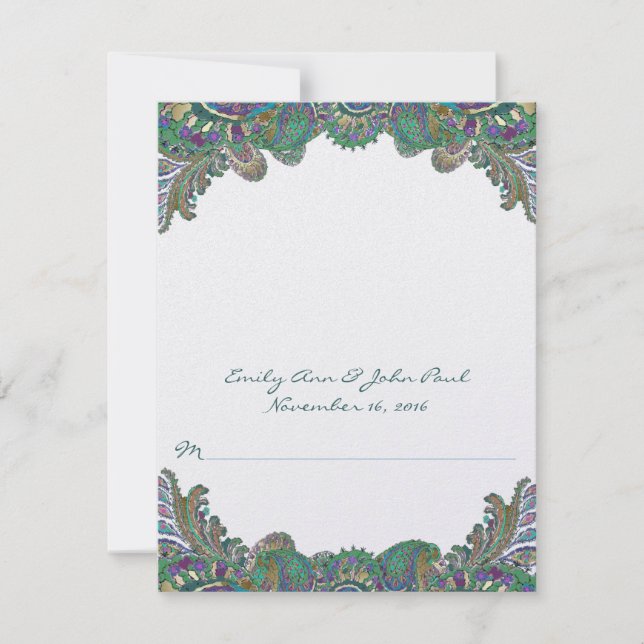 Invitation do-it-yourself vous cochez et pliez les Mariages d (Devant)