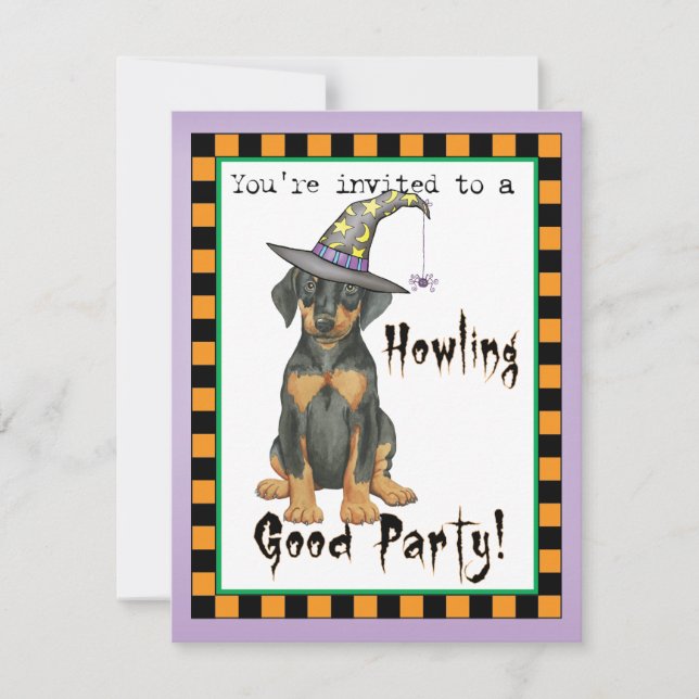 Invitation Doberman Witch (Devant)