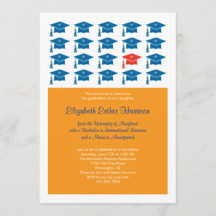 Invitation d'obtention du diplôme de casquette