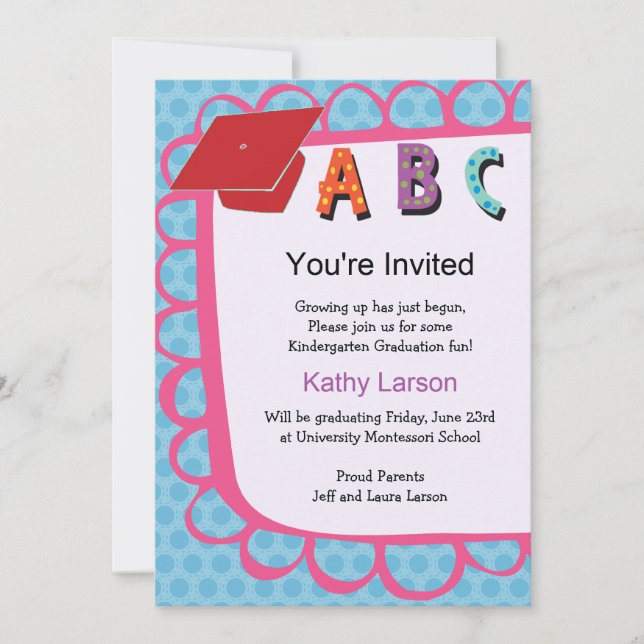 Invitation d'obtention du diplôme de jardin (Devant)