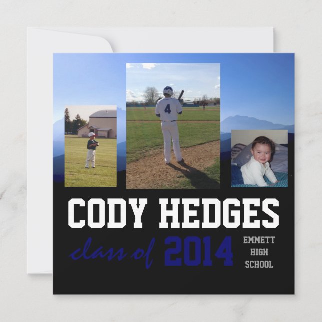 Invitation d'obtention du diplôme de Multi-Photo (Devant)