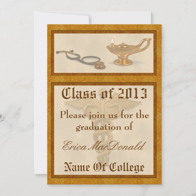Invitation d'obtention du diplôme de soins (Devant)
