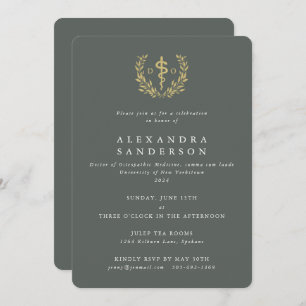 Invitation Docteur Vert/Or en Médecine ostéopathique Grad