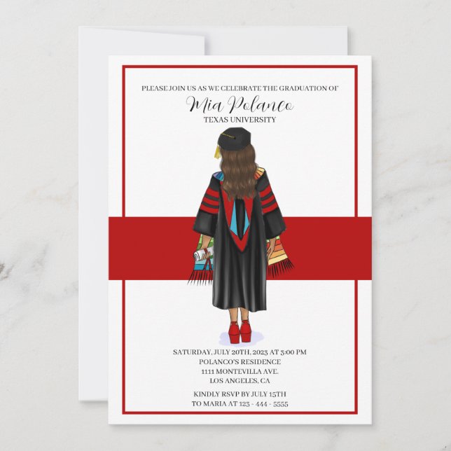 Invitation Doctorat Latina Félicitation (Devant)
