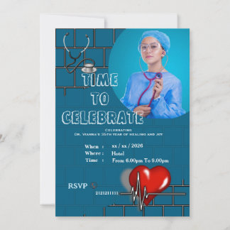 Invitation Doctor's stylish birthday