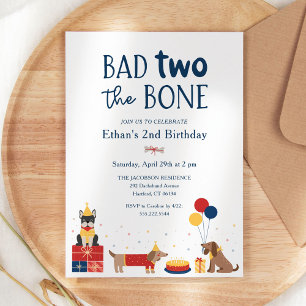 Invitation Dog Bad Two The Bone 2e fête d'anniversaire