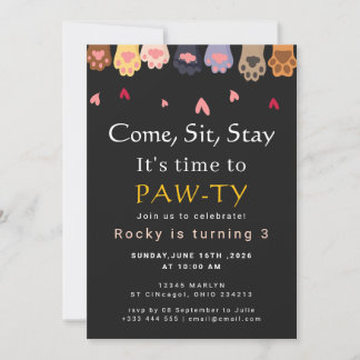 Invitation Dog Birthday Party